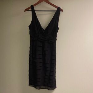 SL Fashions Black Layered Mini Dress